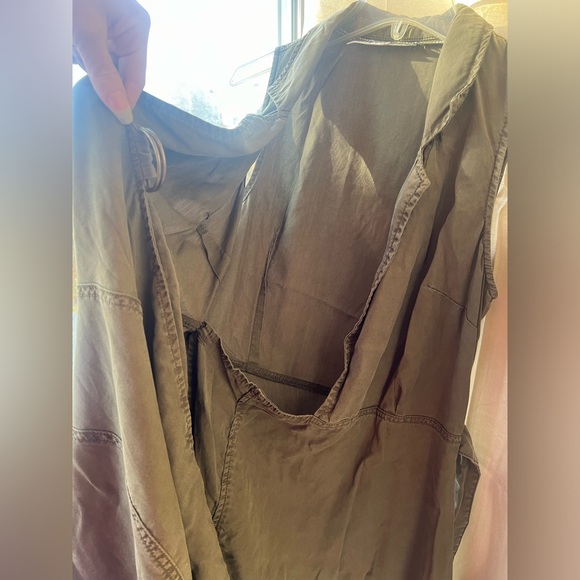 Anthropologie Wrap Dress Olive Green EUC Size 8 - Picture 6 of 16